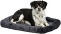Midwest Homes for Pets Dog Bed - Gray Faux Fur Bolster, Ultra-Soft and Machine Washable, Fits 24-Inch Crates and Carriers, for Small Dogs and Cats